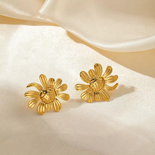 Golden Sunflower Stud
