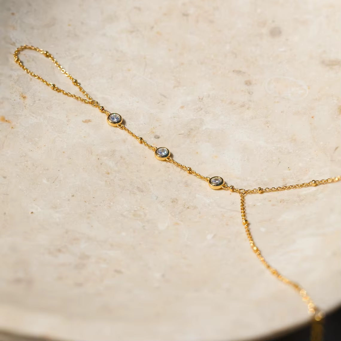 Zircon Beaded Ring Bracelet
