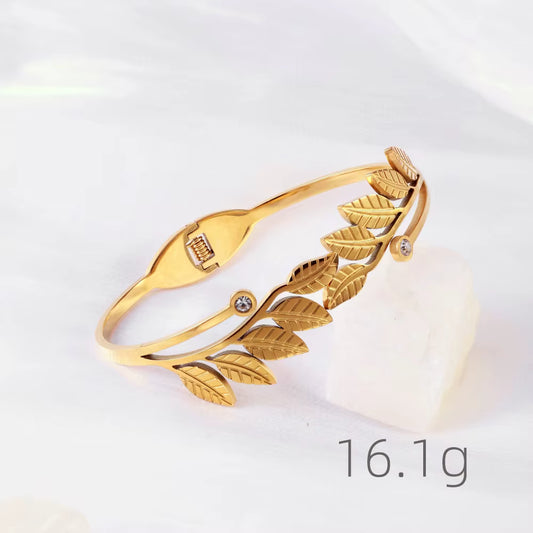Zircon Leaf Bangles