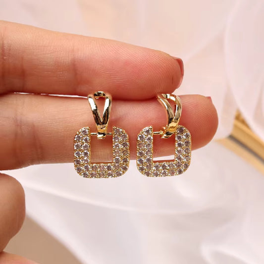 Rhinestone Square Earring