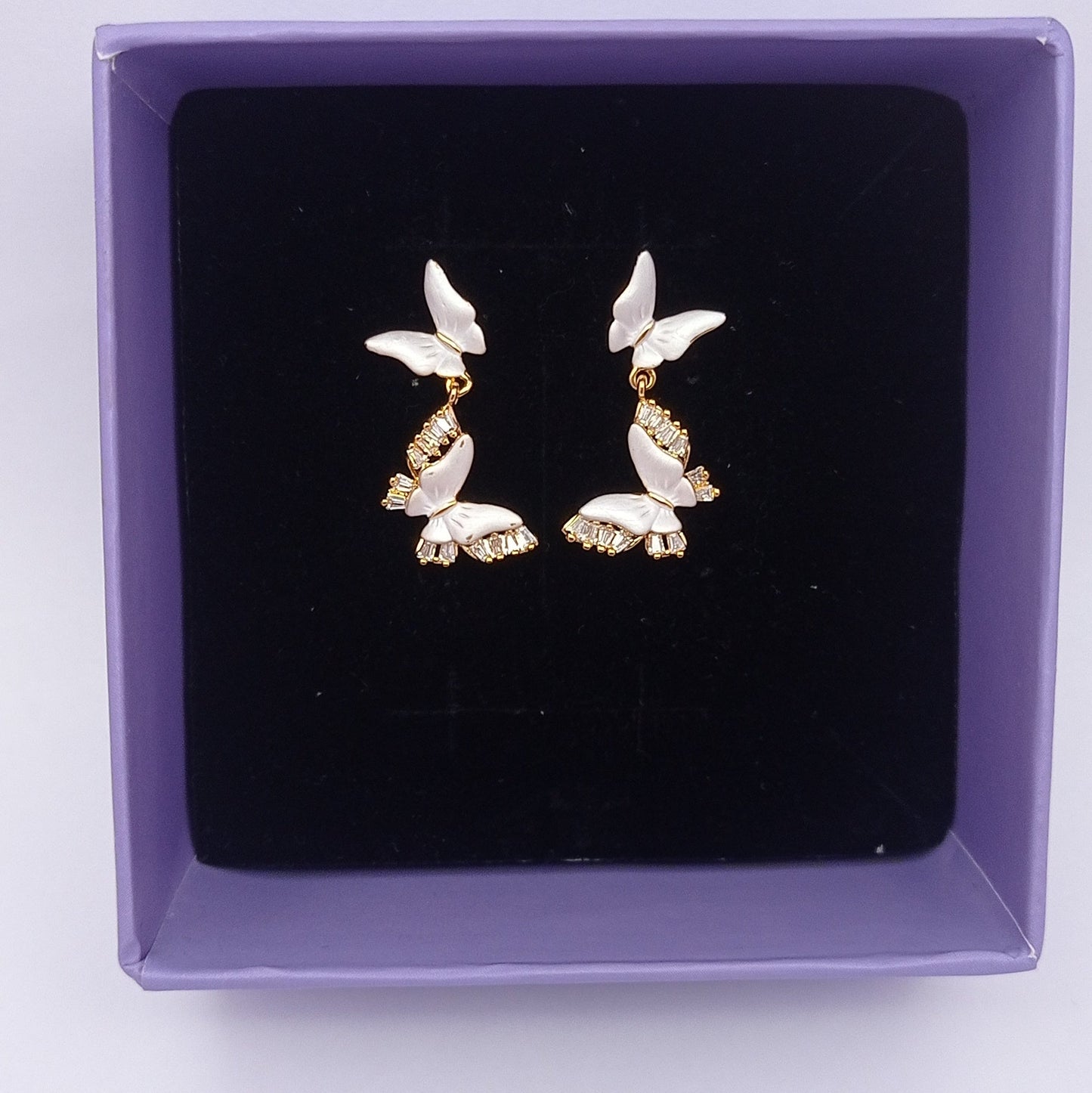 Two Hanging Butterfly Earring