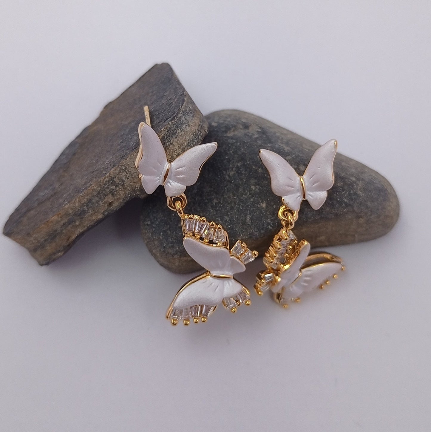 Two Hanging Butterfly Earring