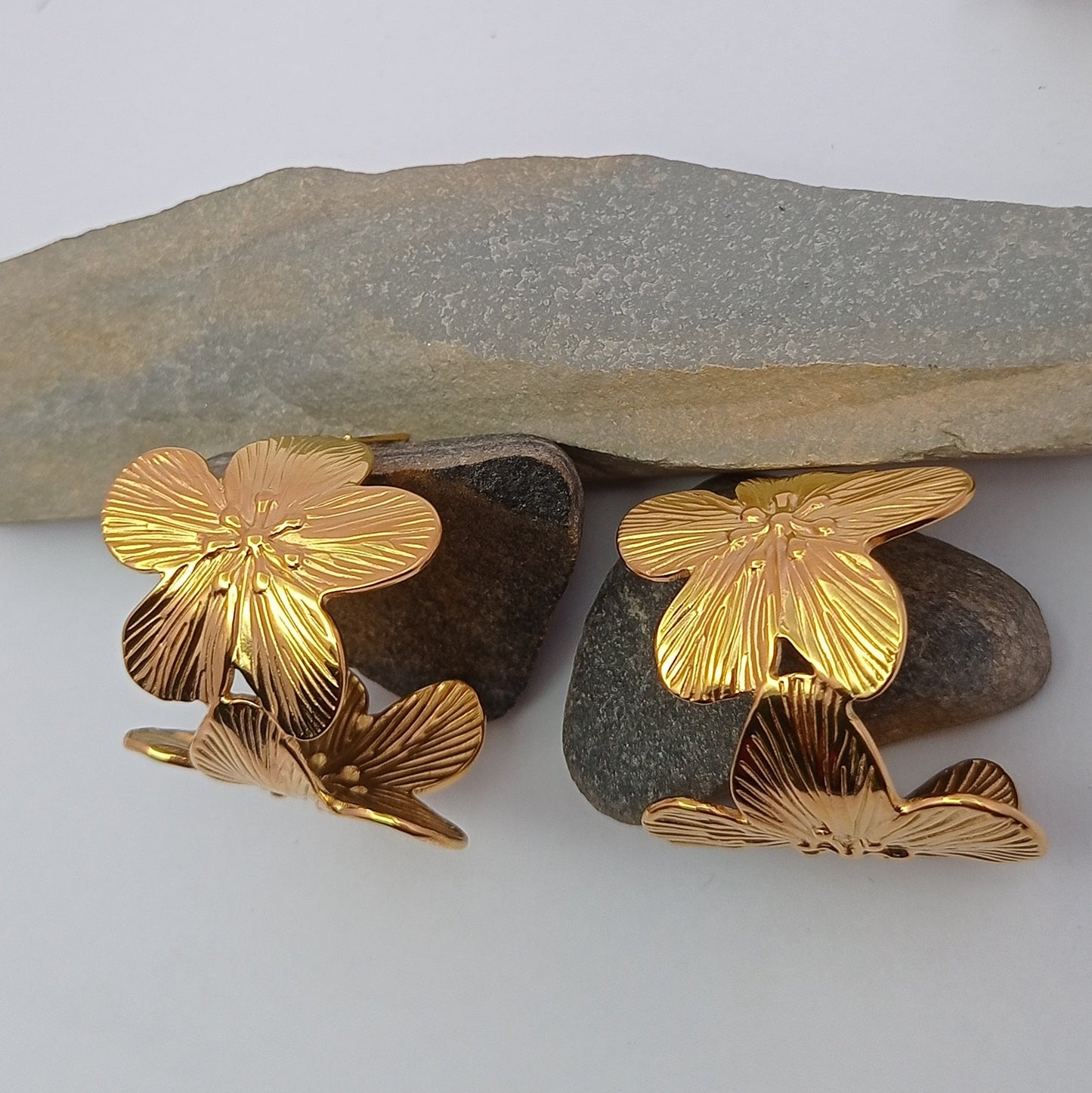 Big Flower Hoop Earring