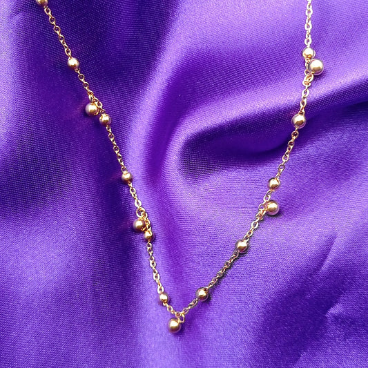 Gold Ball Charm Chain
