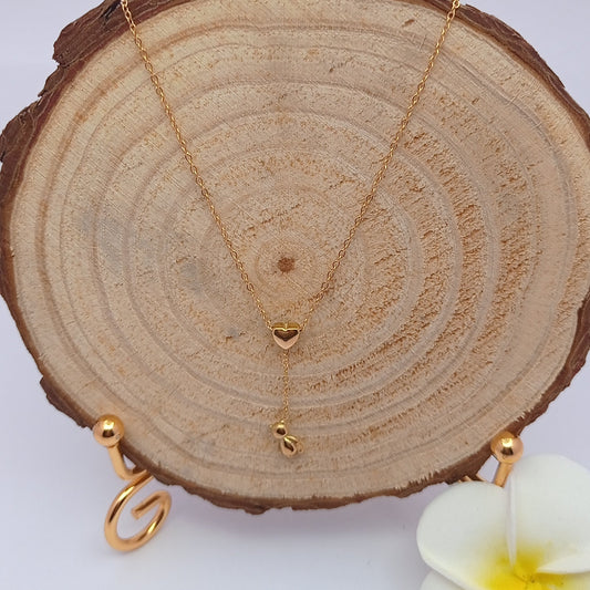 Heart and Teddy Charm Chain