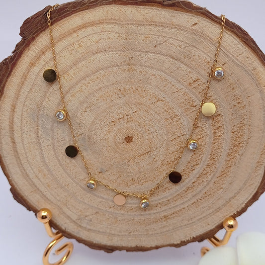 Diamond and Circle Charm Chain