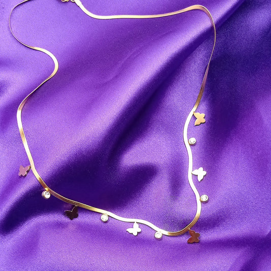 Butterfly Diamond Flat Chain