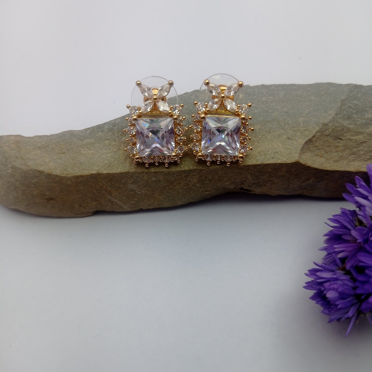 Diamond Square Earring