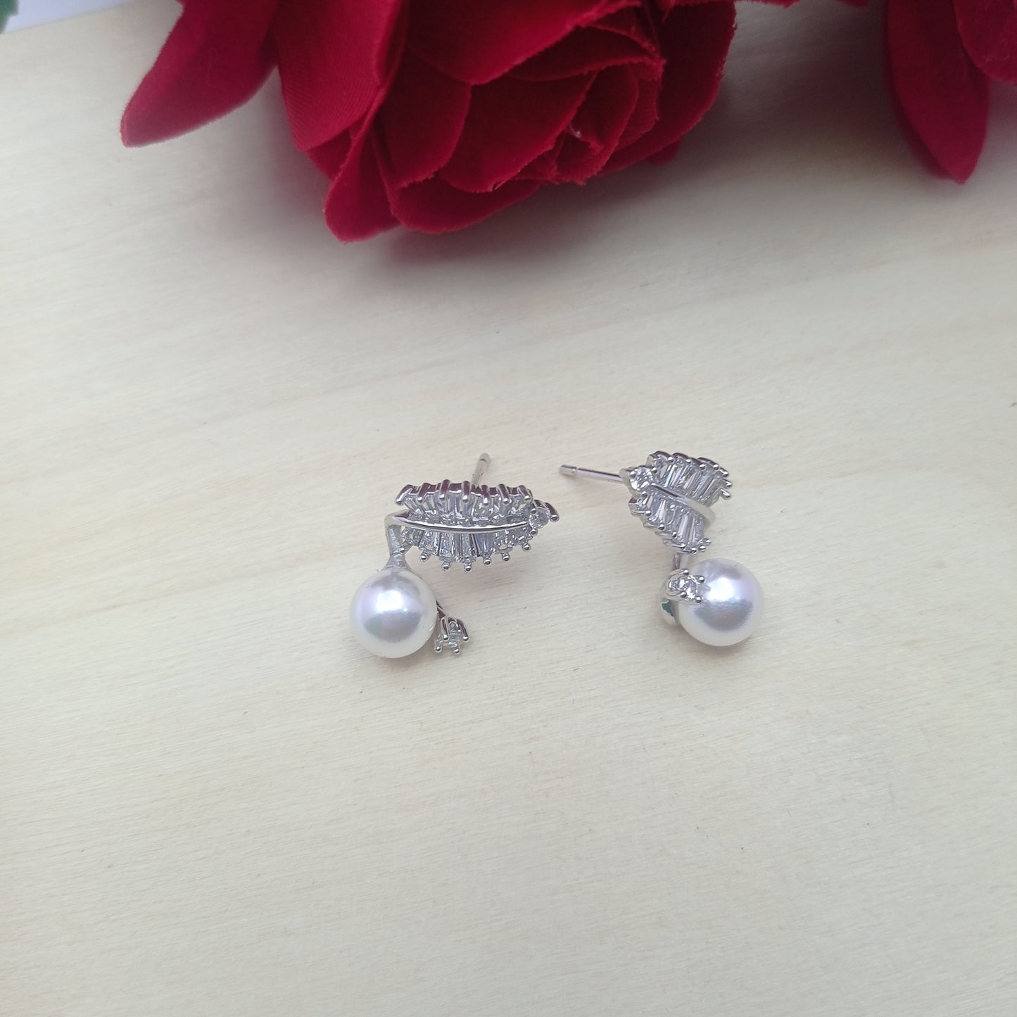Silver Leaf Earring