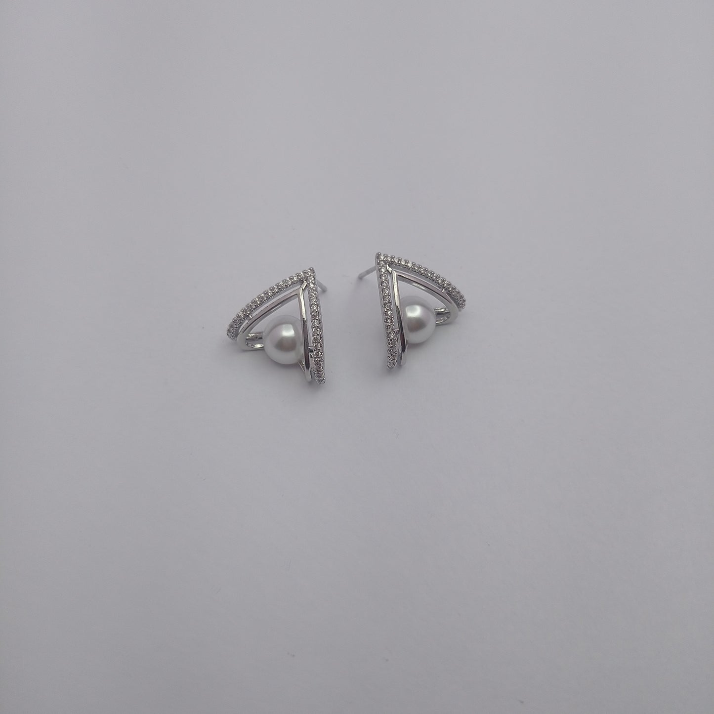 Silver Prism Earring