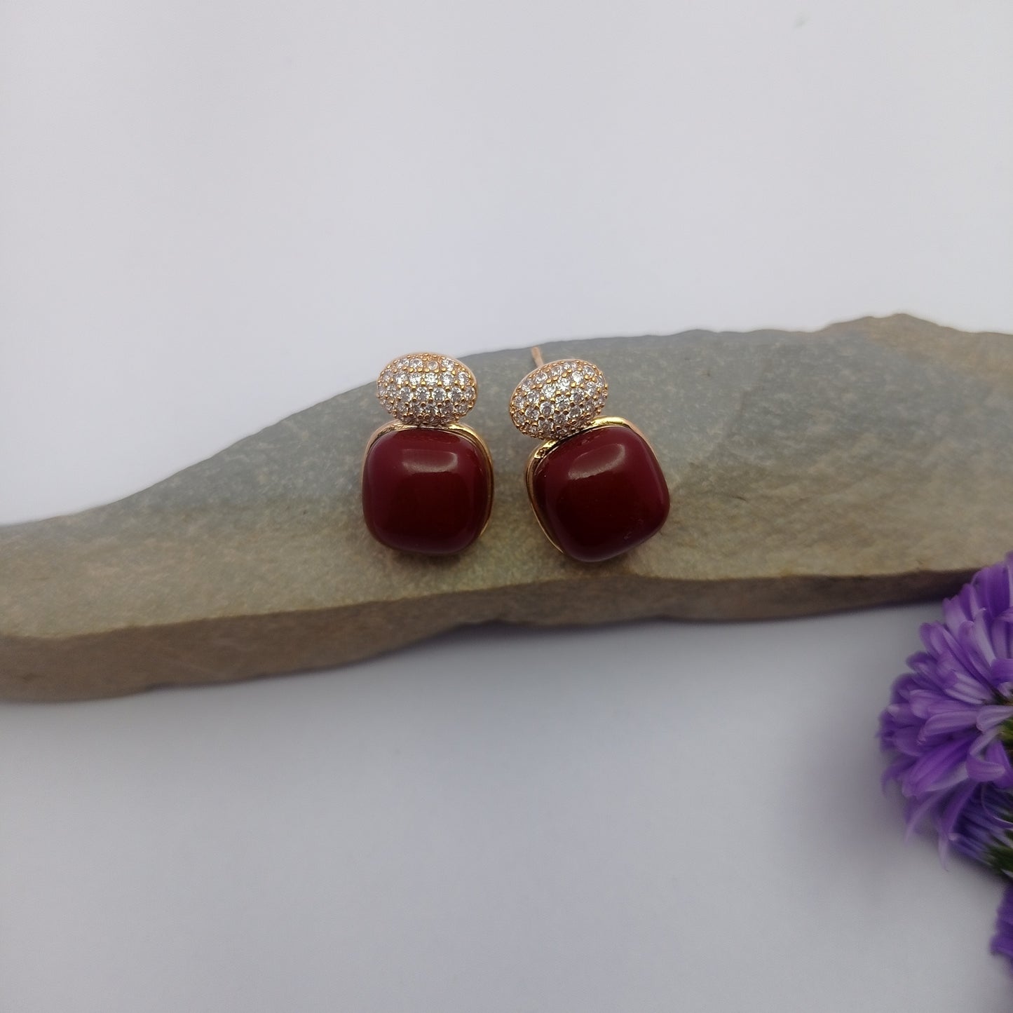 Ruby Pearl Earring