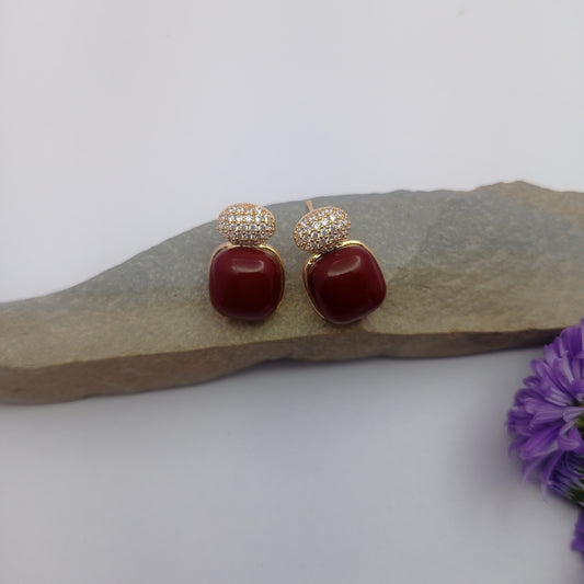 Ruby Pearl Earring