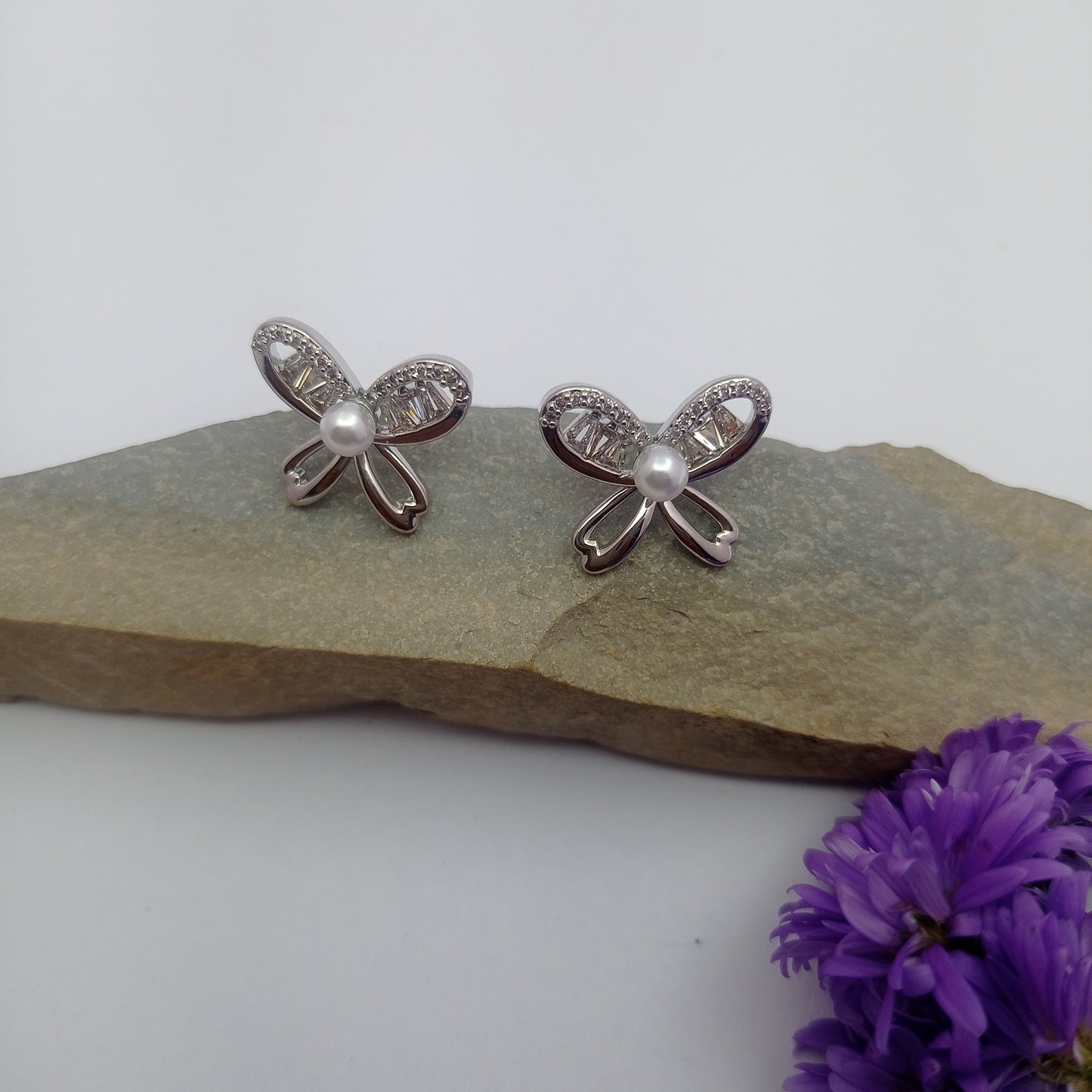 Silver Flutter Earring