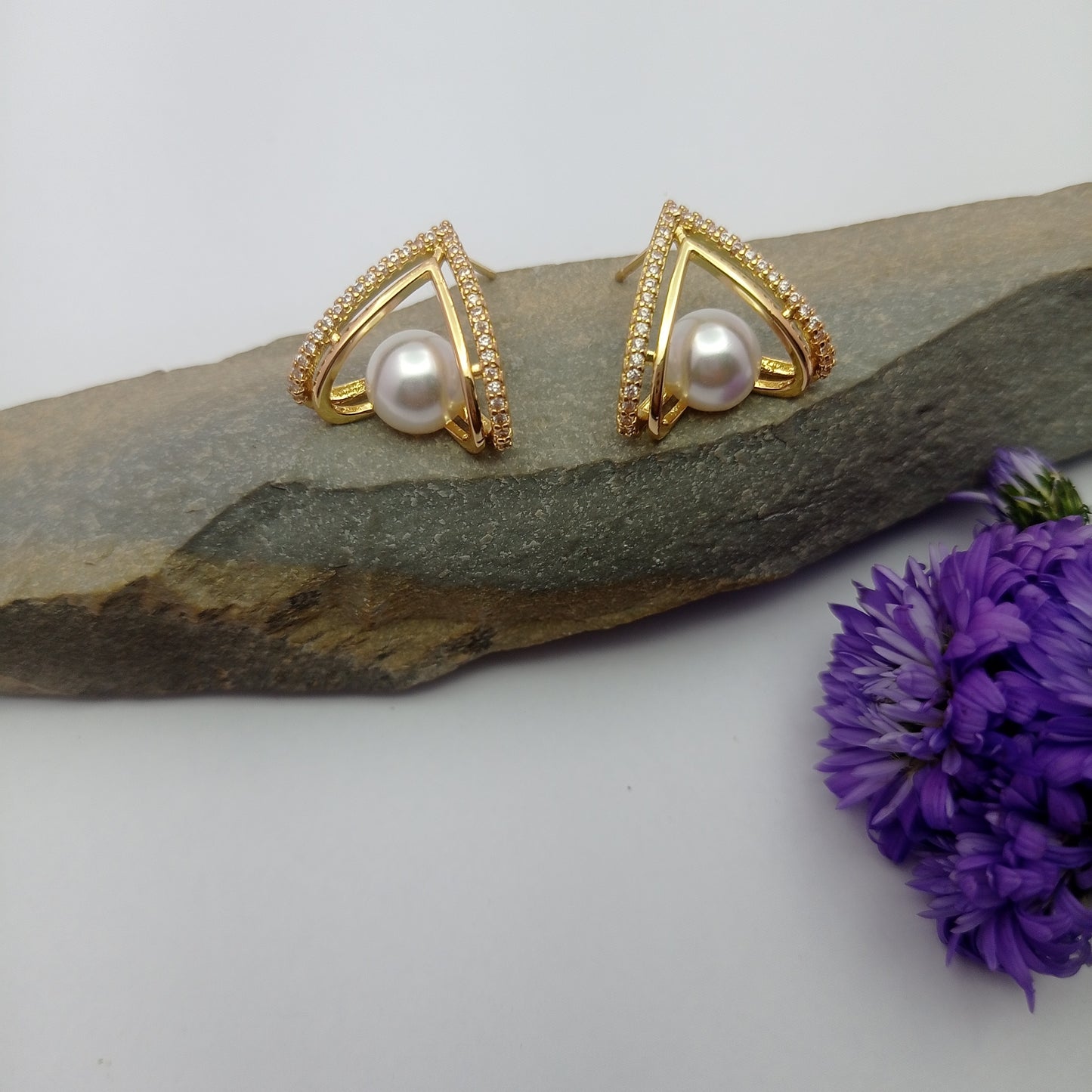 Golden Prism Earring