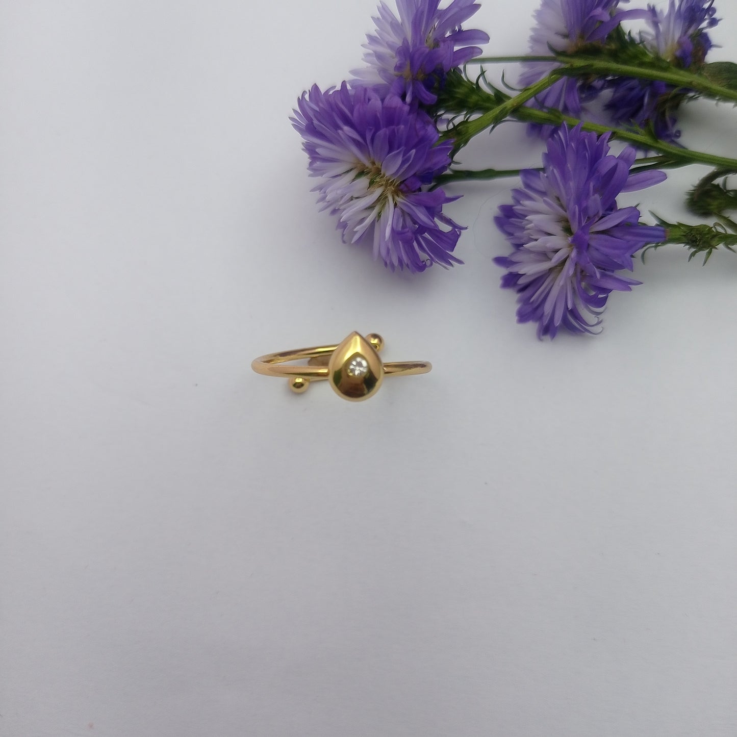 Water Drop Ring – Cute Water Drop Adjustable Ring for Daily Wear