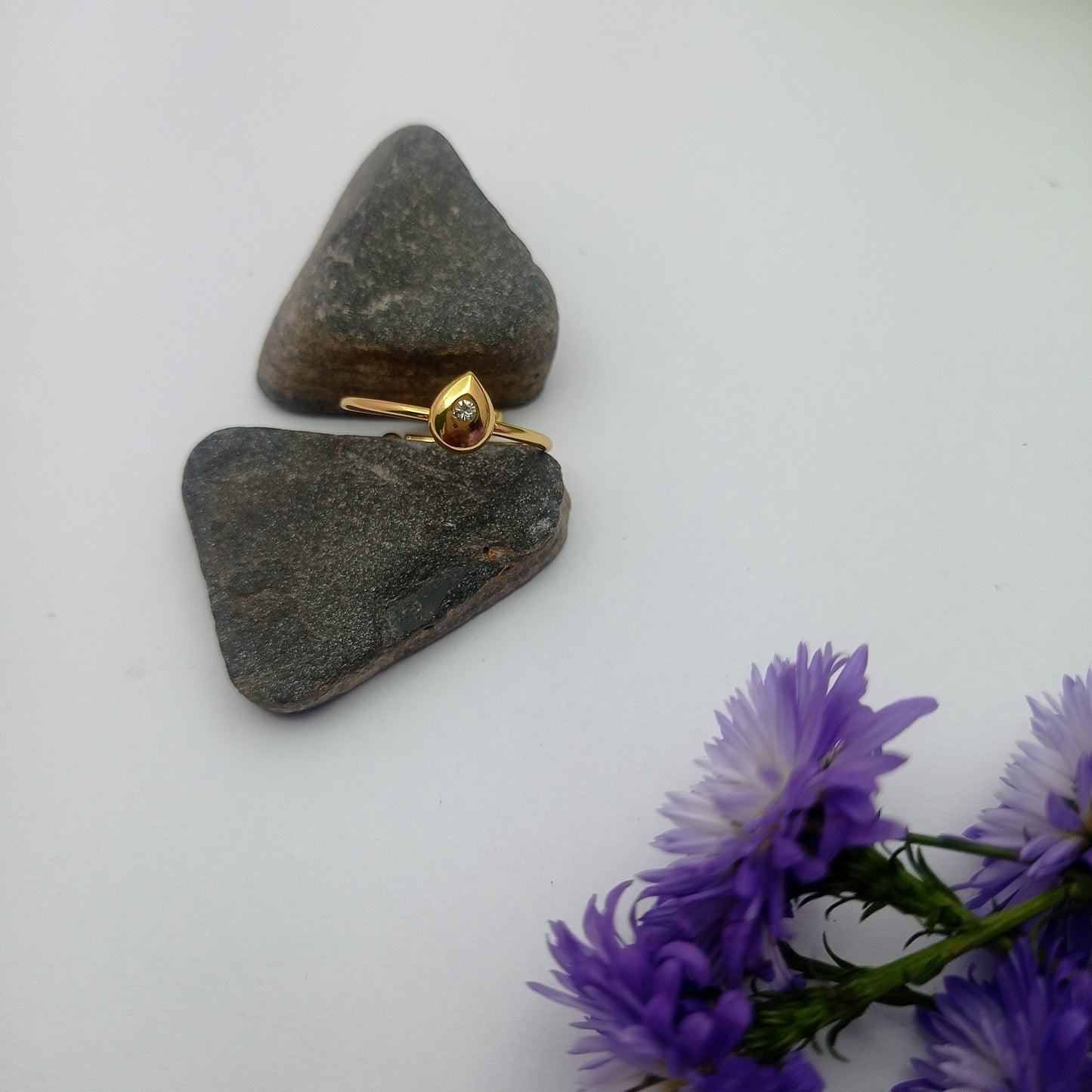 Water Drop Ring – Cute Water Drop Adjustable Ring for Daily Wear