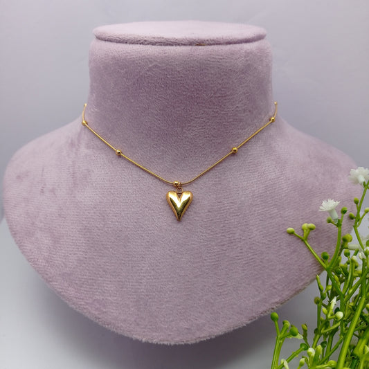 Elongated Heart Charm