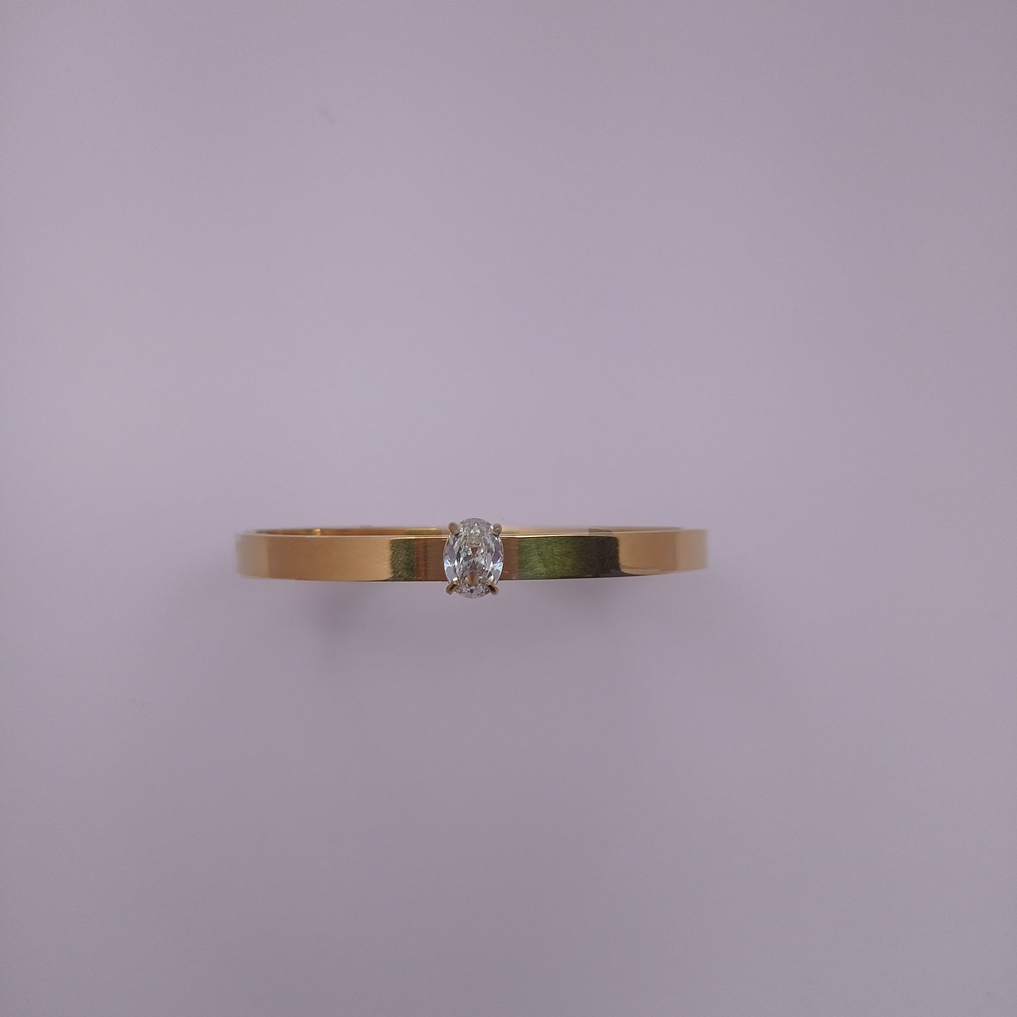 Water Drop Bangle – Minimal Gold-Plated Water Drop Crystal Bangle