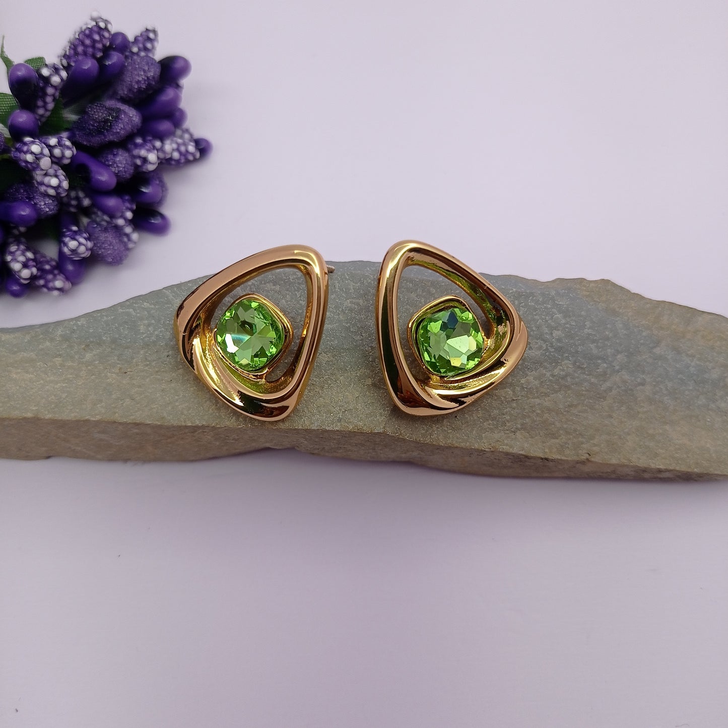 Emerald Prism Earring