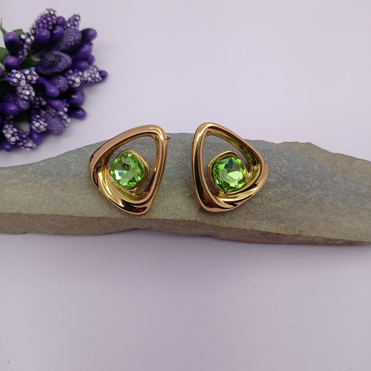 Emerald Prism Earring