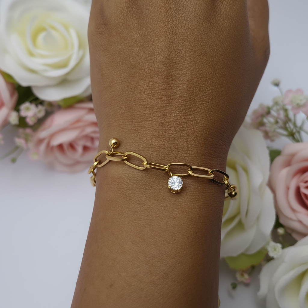 Minimal Chunky Stone Grace Bracelet