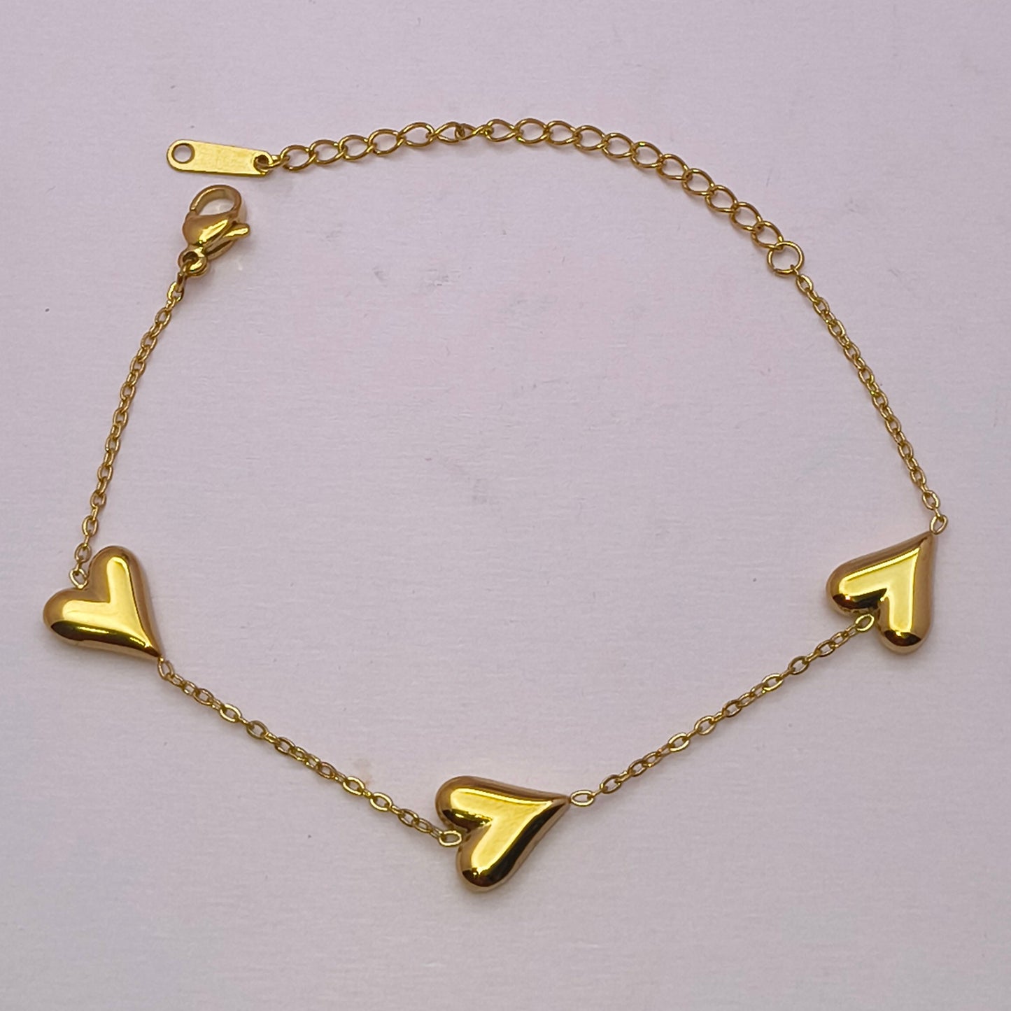 Lined Heart Zircon Bracelet