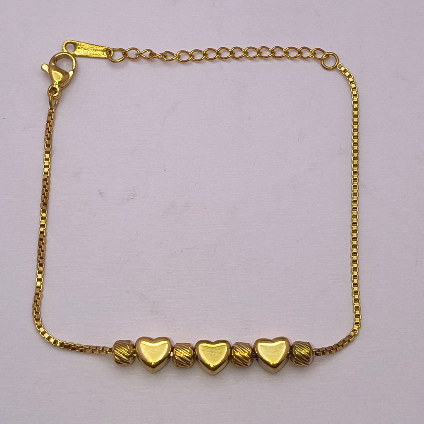 Heart and Beads Line Bracelet for Women