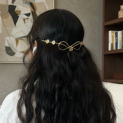 Floral Bow Hair Accessory
