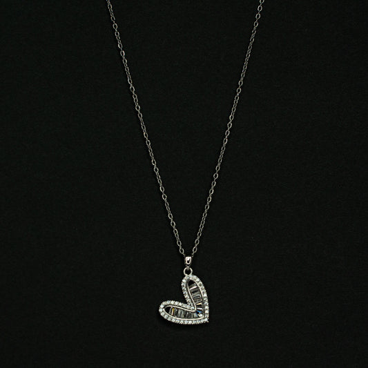 Silver Heart Serenity Pendant Chain