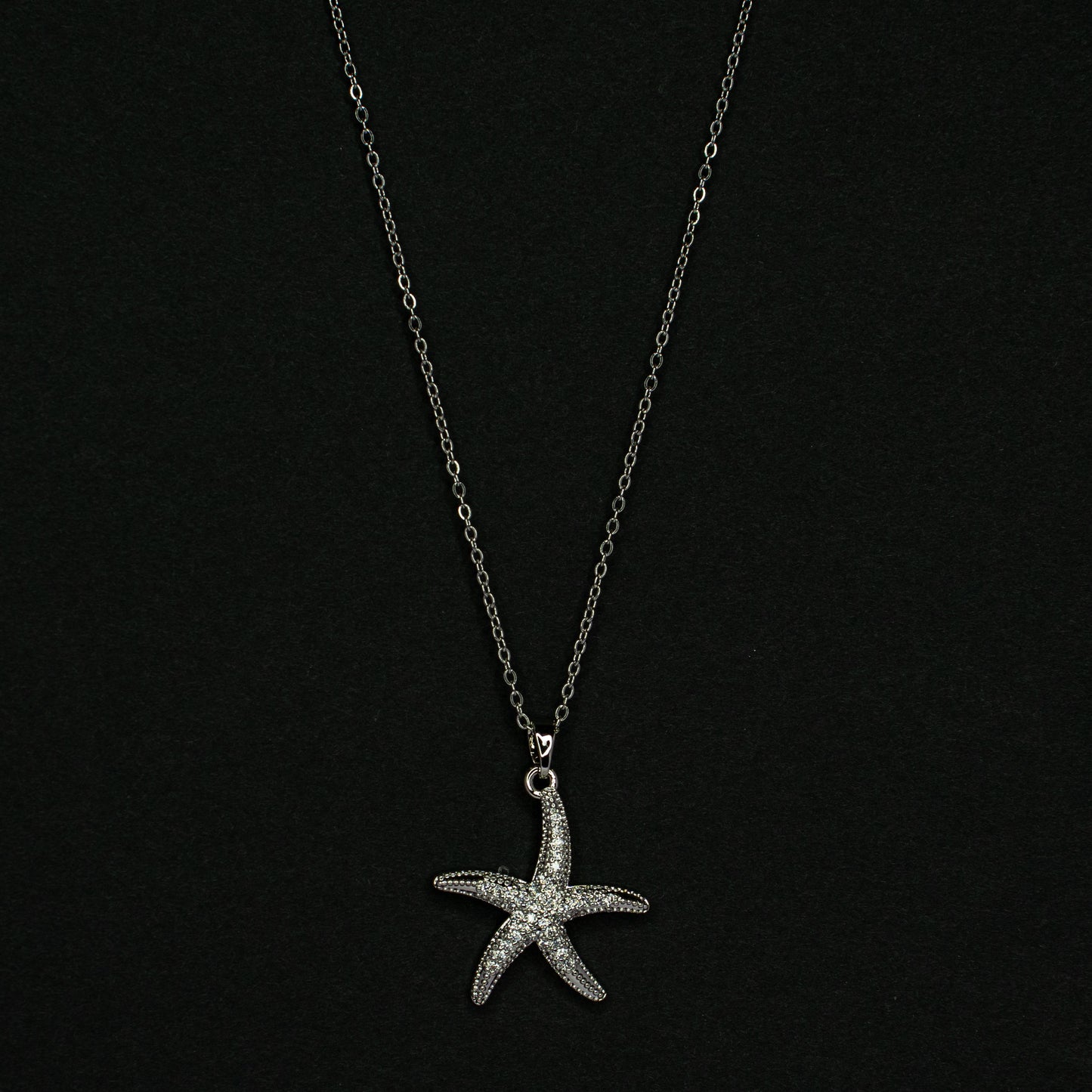 Silver Starfish Elegance Pendant Chain