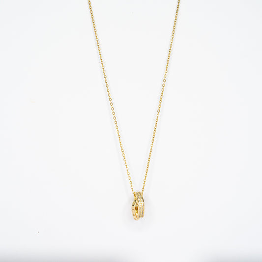 Golden Love Square Pendant Chain