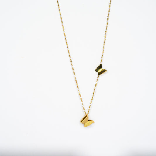 Couple Butterfly Pendant Chain