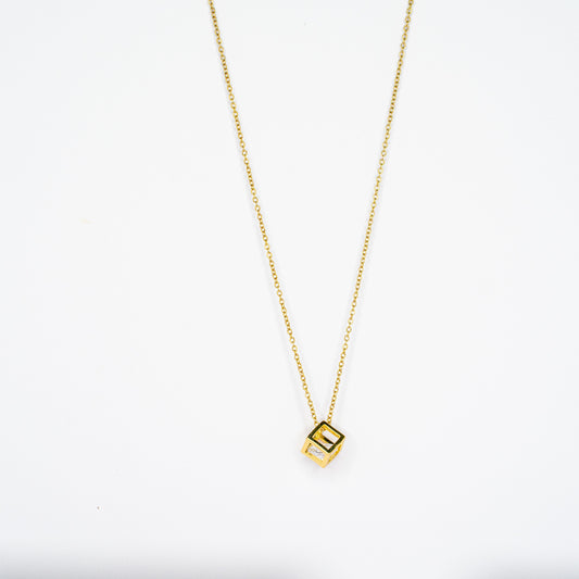 Geometric Cube Pendant Chain
