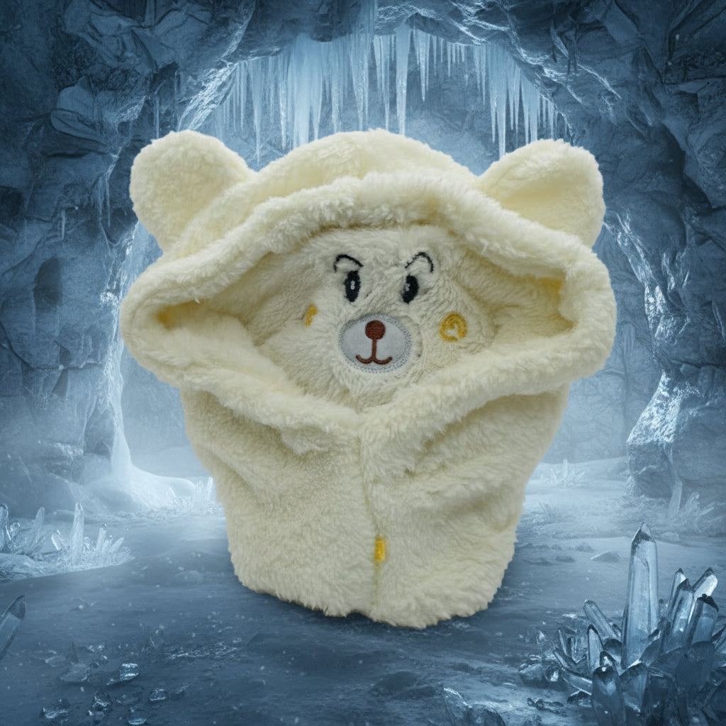 Cozy Teddy Bear Fleece Hood & Face Warmer