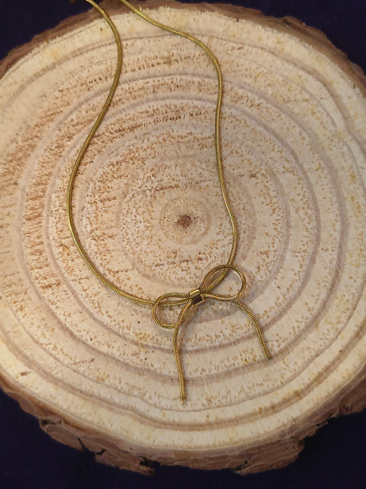 Graceful Bow Charm Anklet