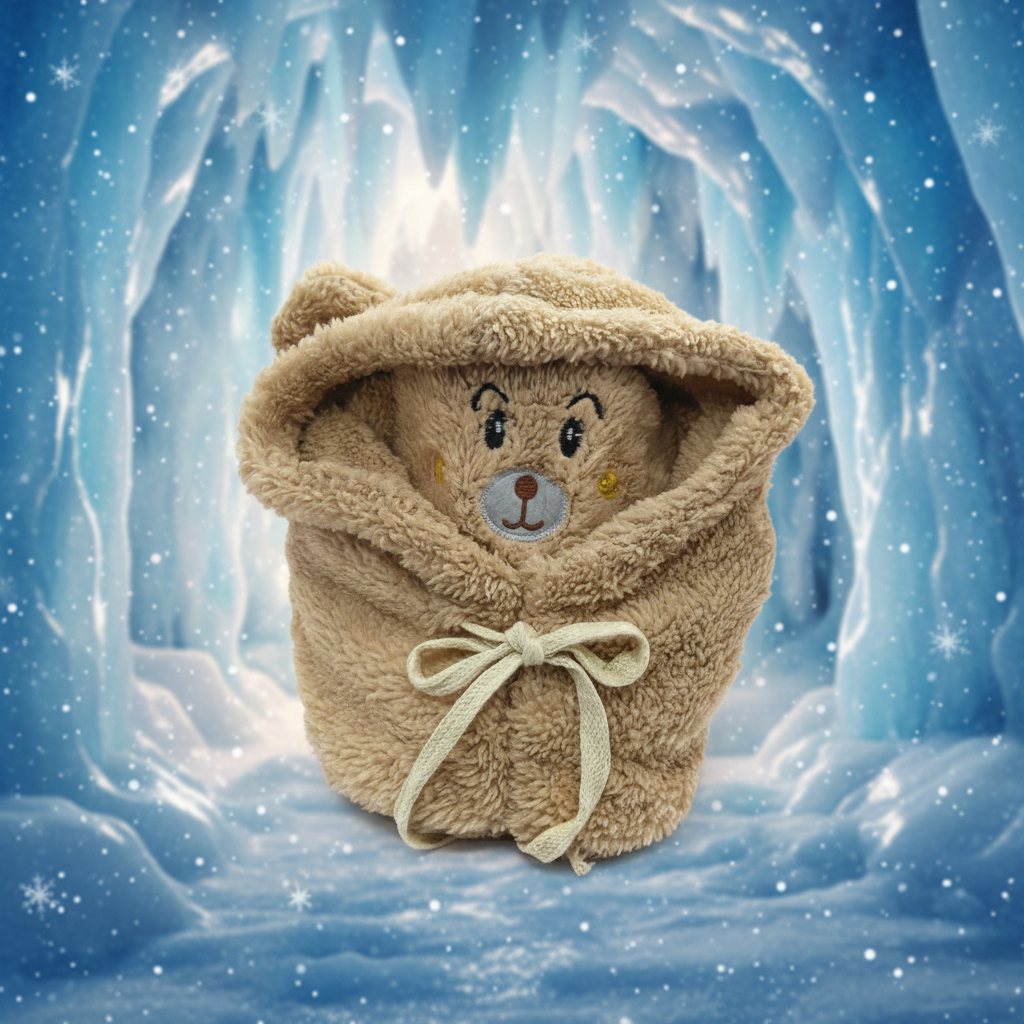 Cozy Teddy Bear Fleece Hood & Face Warmer