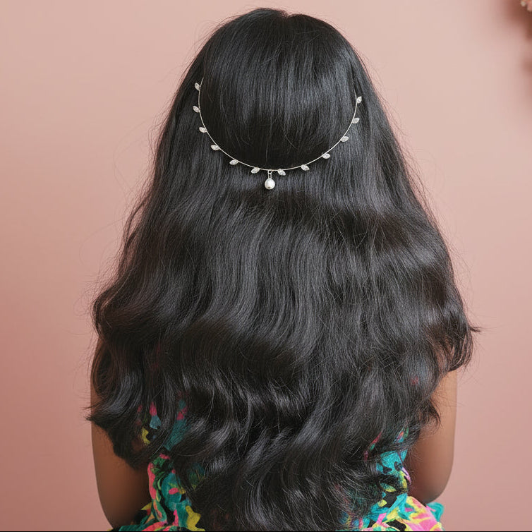 Silver Pearl Hair Accessory - Kids & Adults