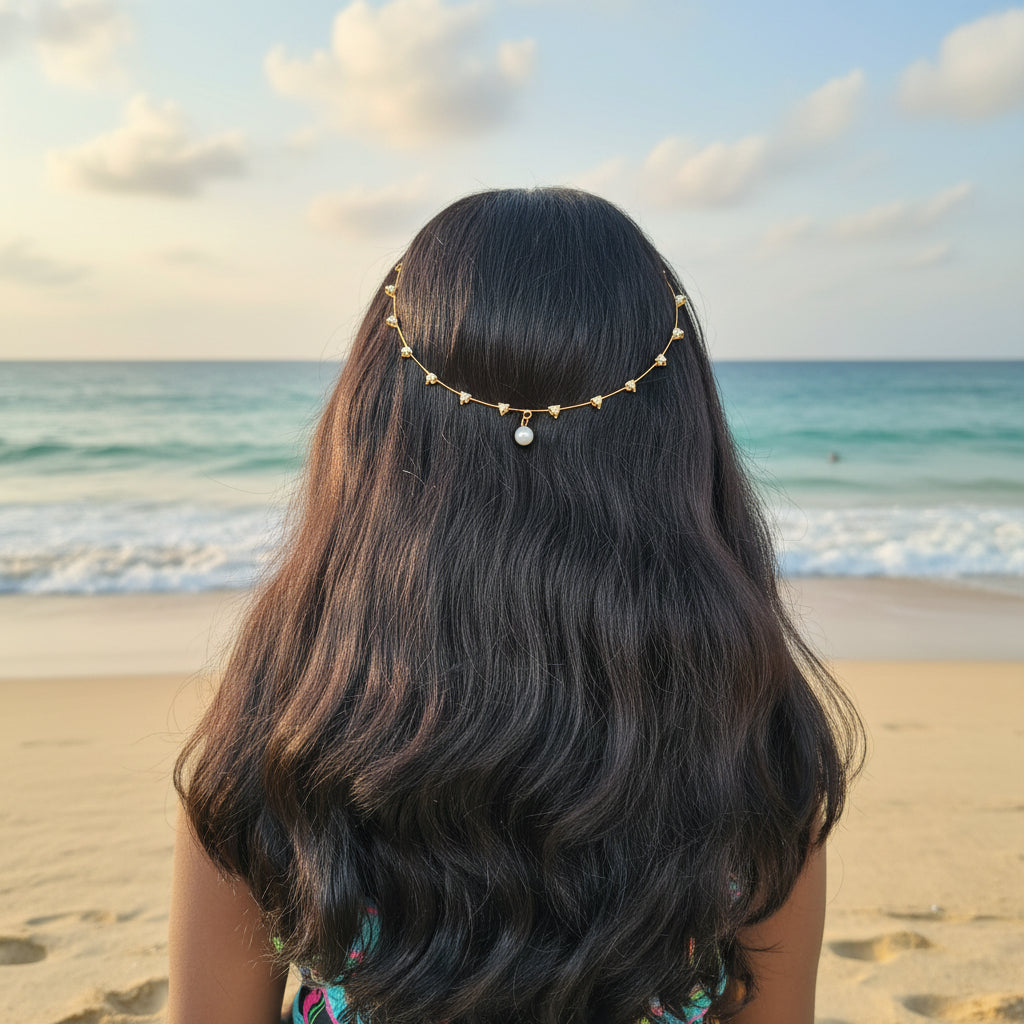 Golden Triangle Crystal Hair Accessory - Kids & Adults